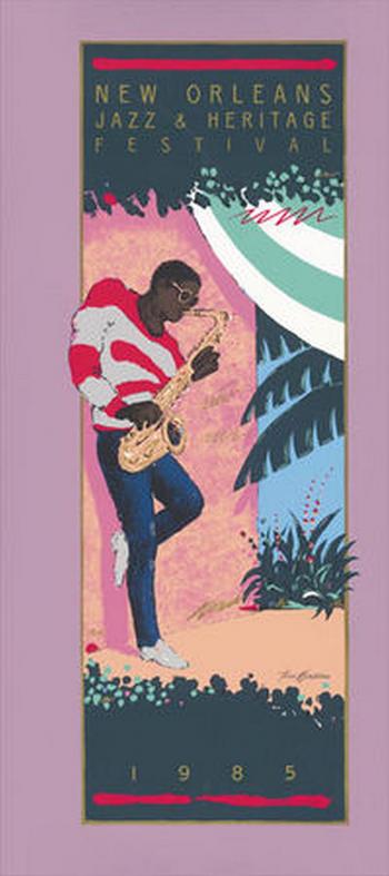 New orleans cooking with jazz poster